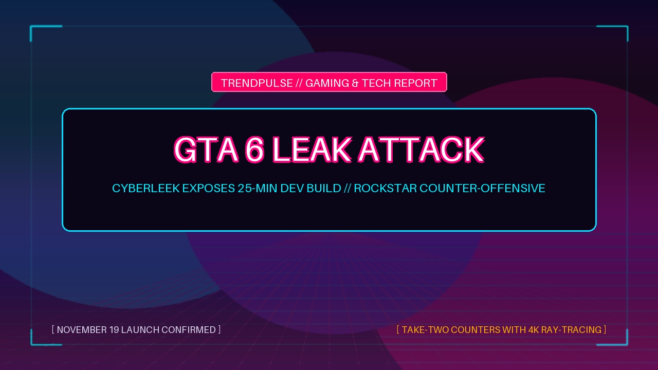 GTA 6 Gameplay Leak Wave Triggers Emergency Studio Defense: Inside Rockstar's Counter-Offensive Ahead of November Launch