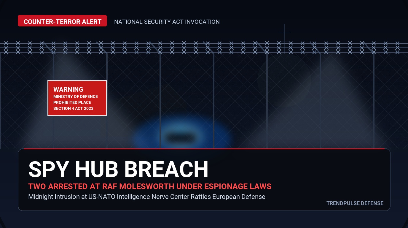 Counter-Terror Police Nab 2 at RAF Molesworth: Why Perimeter Breach at US-NATO Spy Hub Rattles European Defense